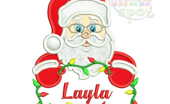 santa applique design for embroidery machine